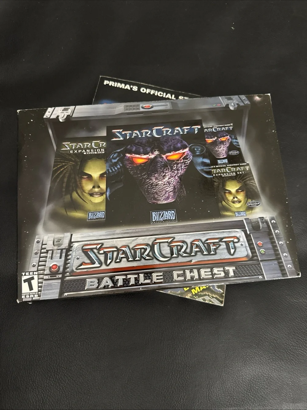 StarCraft Battle Chest (PC, 1999) Blizzard Big Box With Strategy Guide Book